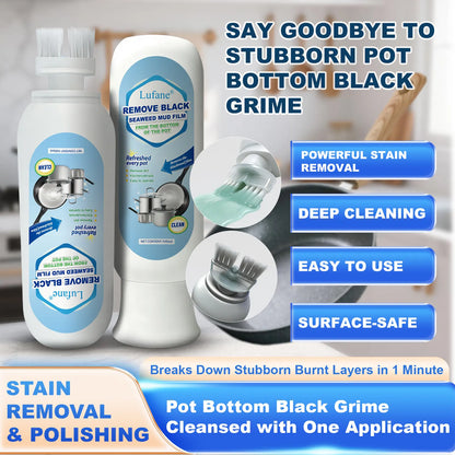 Pot Bottom Black Stain Remover Seaweed Mud Mask Stain Remover Stainless Steel Stain Remover Kitchen Heavy Grease Remover Powerful Grease and Grime Cleaner Blackened Residue Remover