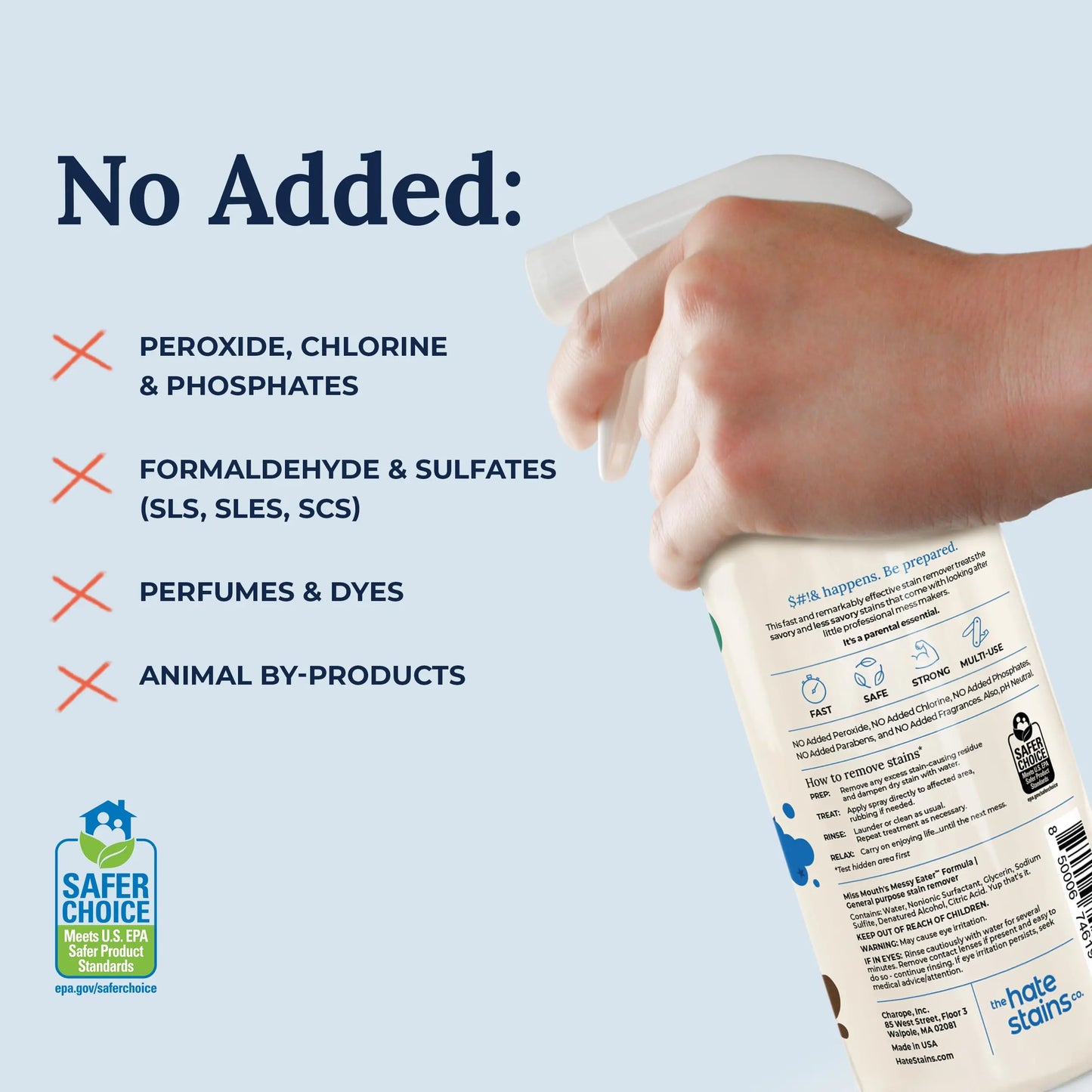 Miss Mouth's Messy Eater Stain Treater - 16oz - Newborn & Baby Essentials - No Dry Cleaning Food, Grease, Coffee Off Laundry, Underwear, Fabric