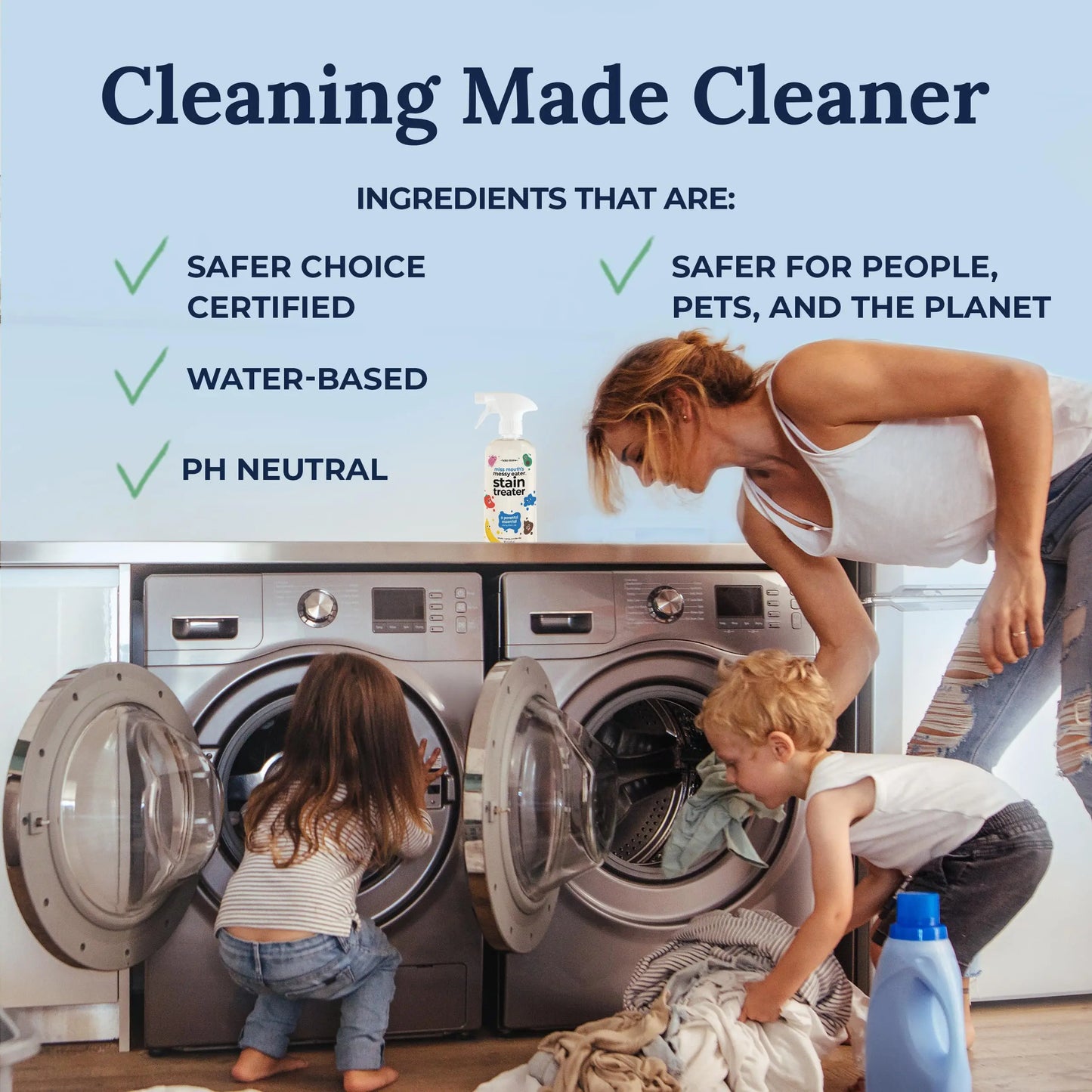 Miss Mouth's Messy Eater Stain Treater - 16oz - Newborn & Baby Essentials - No Dry Cleaning Food, Grease, Coffee Off Laundry, Underwear, Fabric