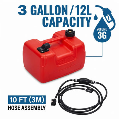 GARVEE 15 Gal Portable Fuel Caddy w/ Pump & 10ft Hose ⛽