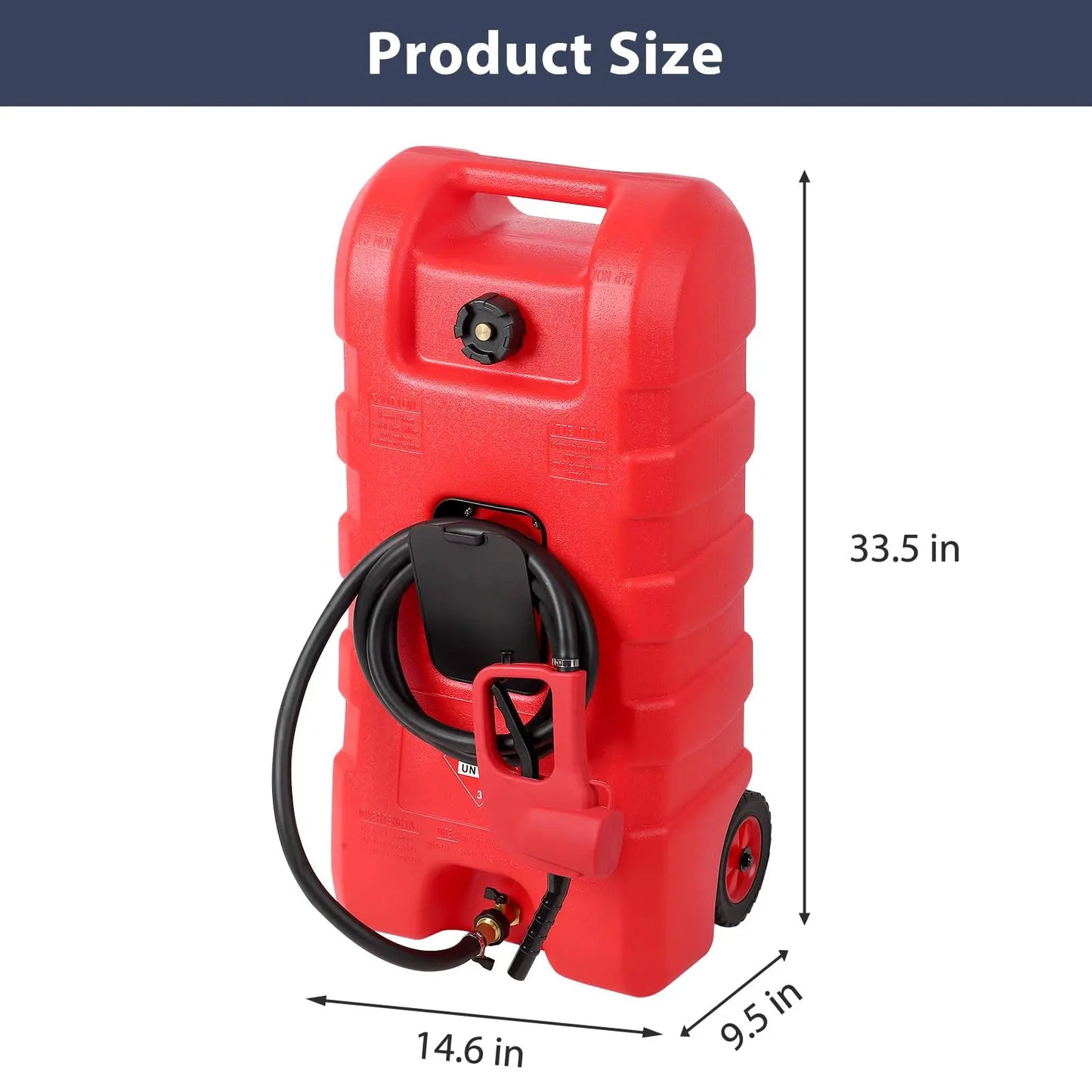 GARVEE 15 Gal Portable Fuel Caddy w/ Pump & 10ft Hose ⛽