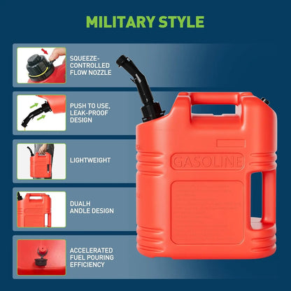 GARVEE 15 Gal Portable Fuel Caddy w/ Pump & 10ft Hose ⛽